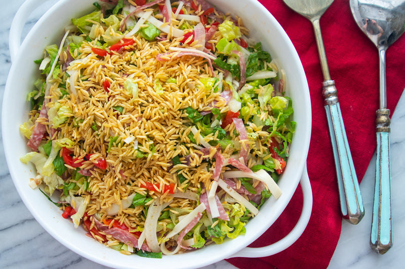 Crispy Orzo Salad, Credit: Elizabeth Newman