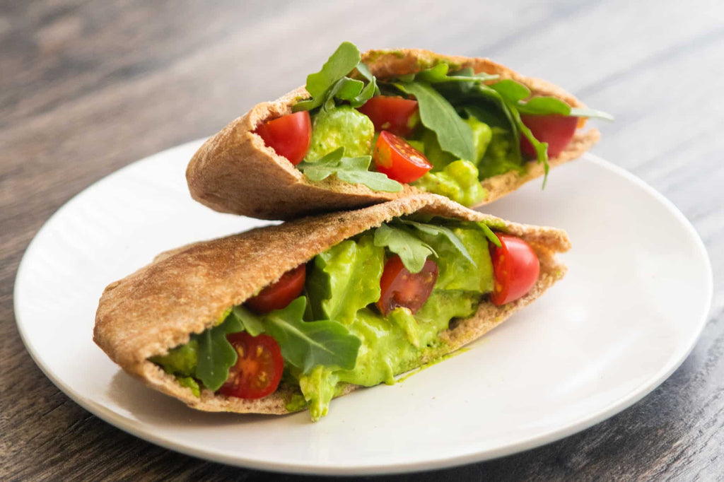 Chicken Arugula Pesto Pitas