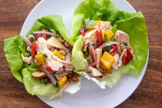 Italian Chicken Salad in Lettuce Cups, Credit: Elizabeth Newman