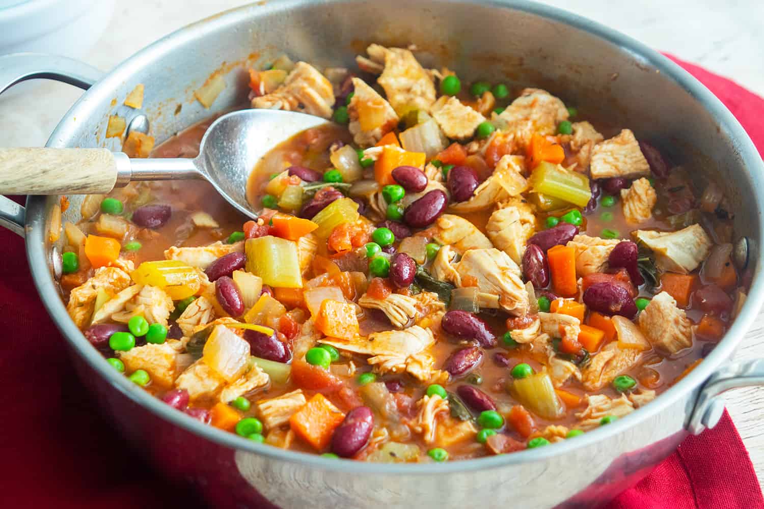 One Pot Loaded Chicken Stew, Credit: Elizabeth Newman