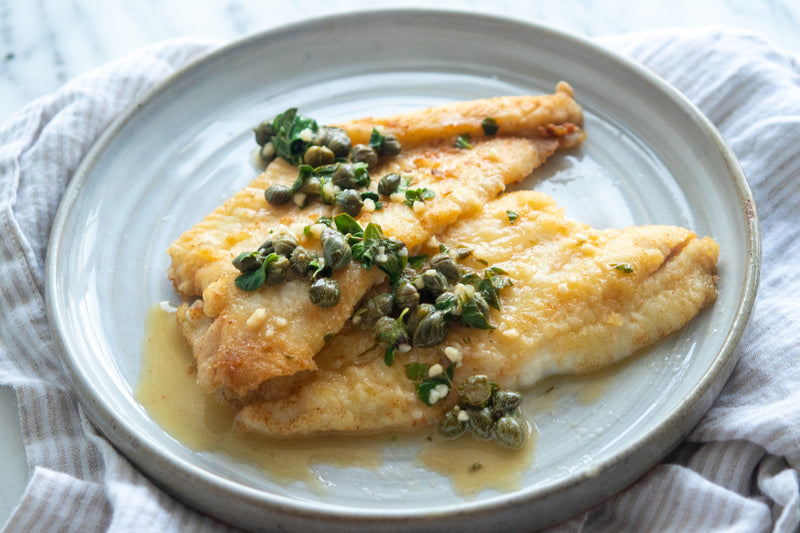 Gluten Free Sole With Lemon Caper Sauce, Credit: Elizabeth Newman