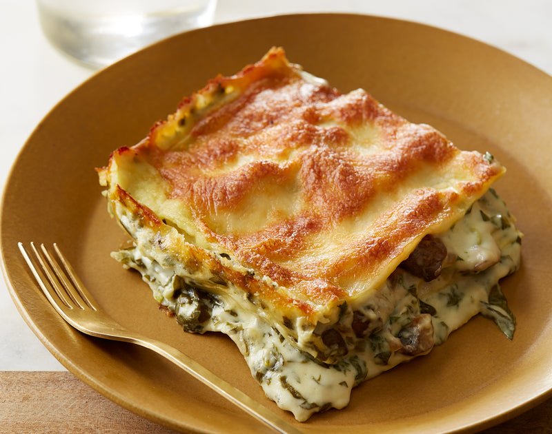 Creamy Spinach and Mushroom Lasagna