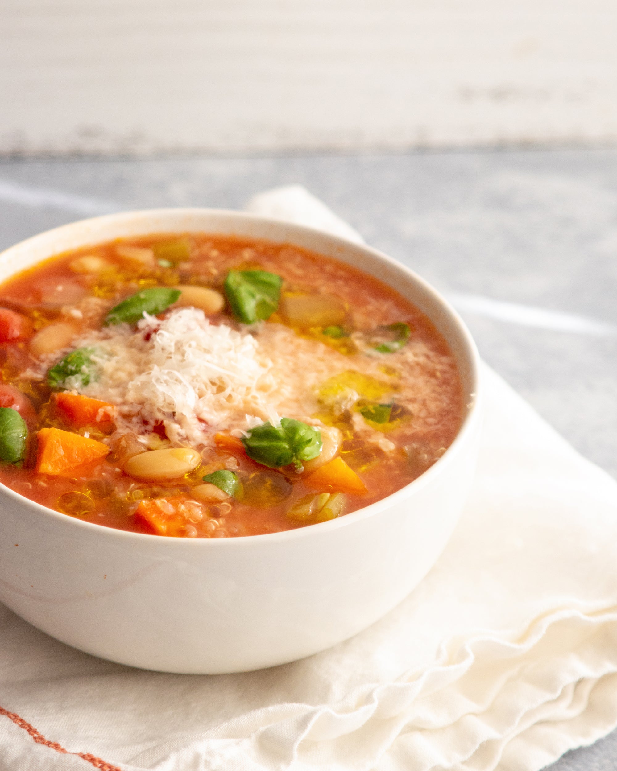 Slow Cooker Quinoa Minestrone, Credit: Elizabeth Newman