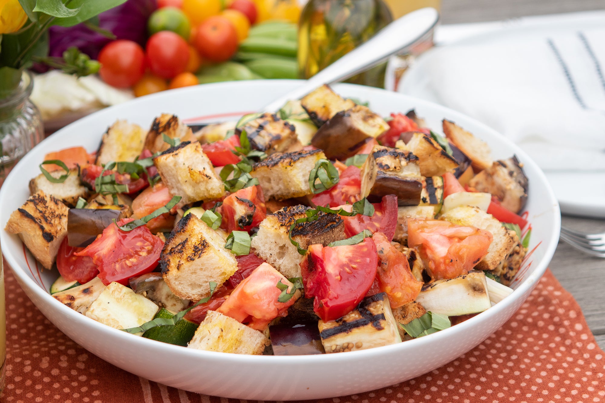 Grilled Panzanella Salad, Credit: Elizabeth Newman