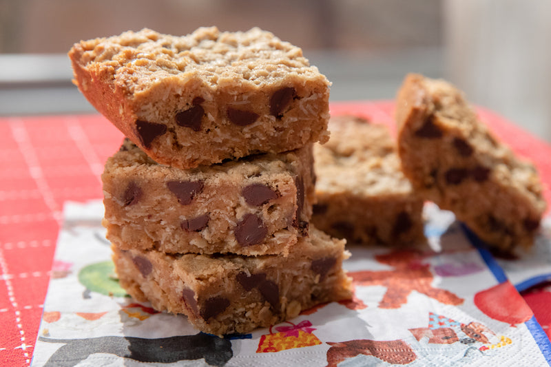 Chocolate Peanut Butter Blondies, Credit: Food Network