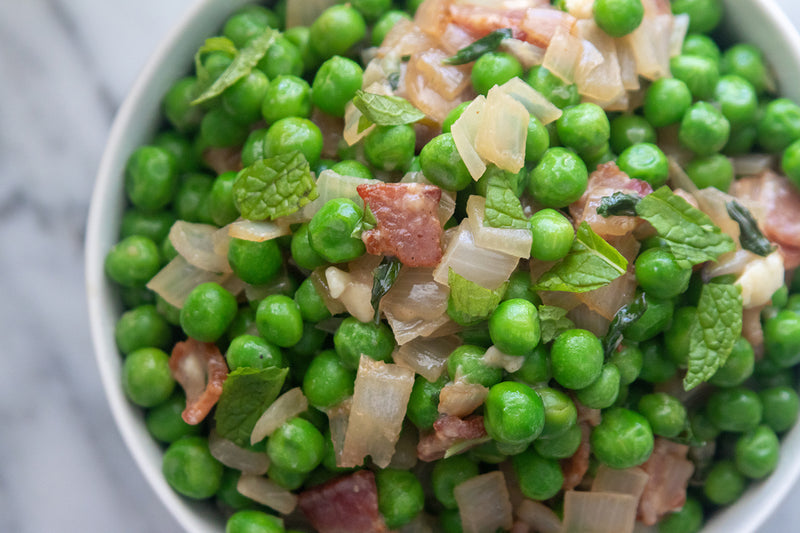 Peas, Bacon and Prosecco, Credit: Elizabeth Newman