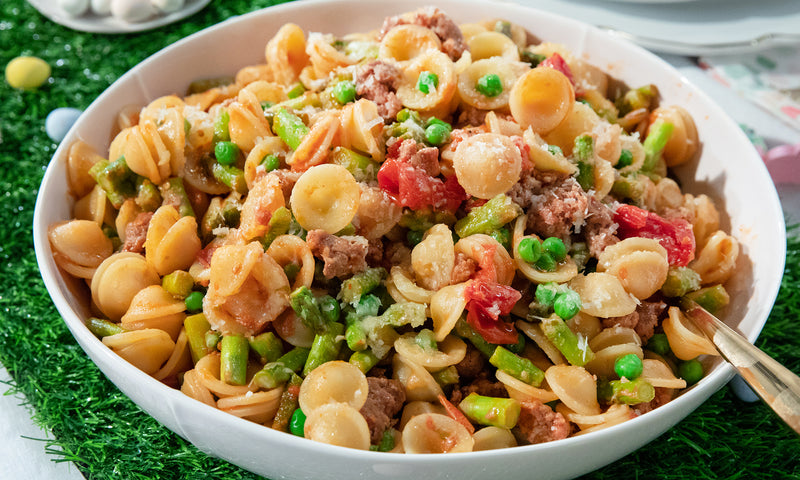 Orecchiette with Lamb and Asparagus, Credit: Food Network