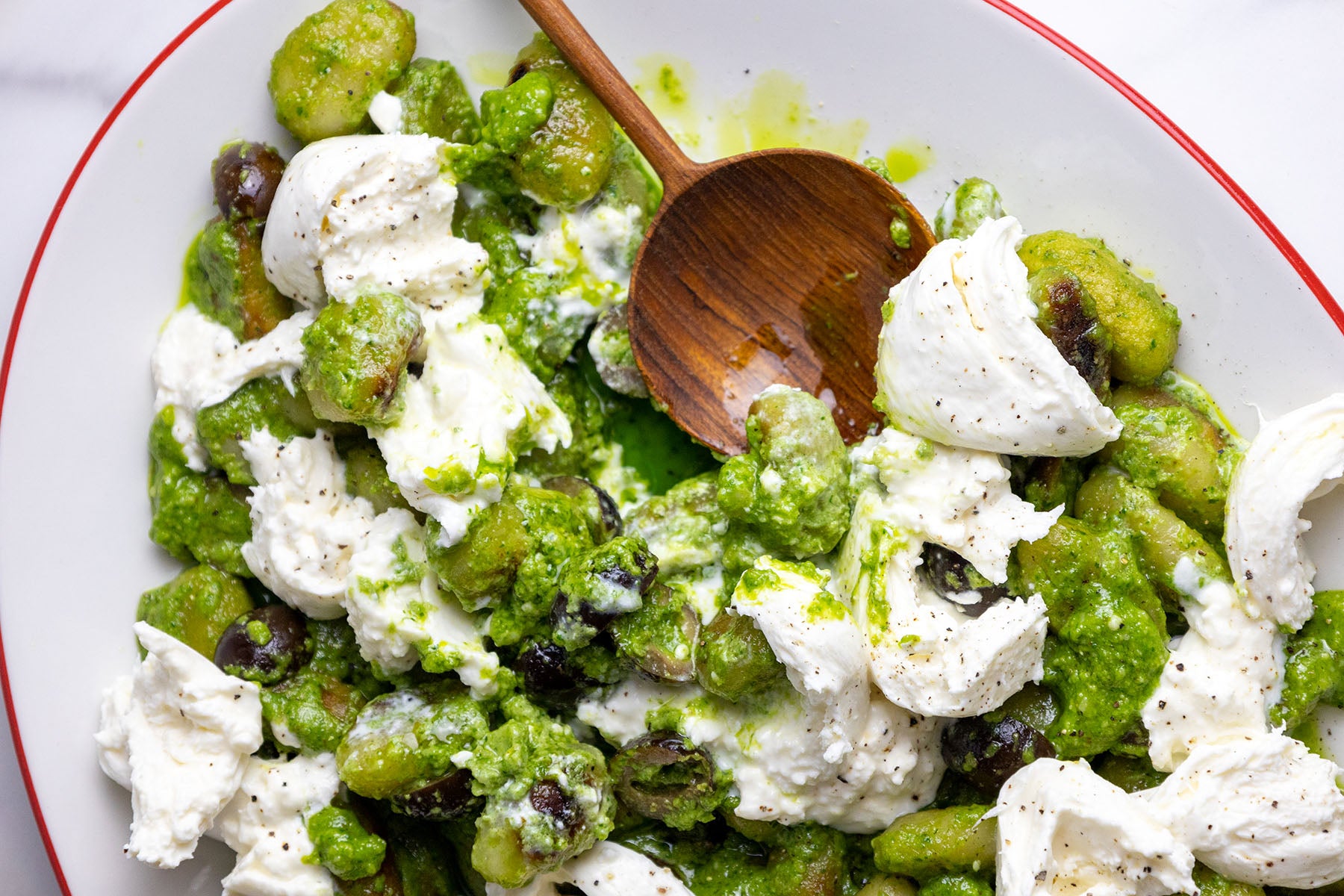 Gnocchi With Kale Pesto And Burrata