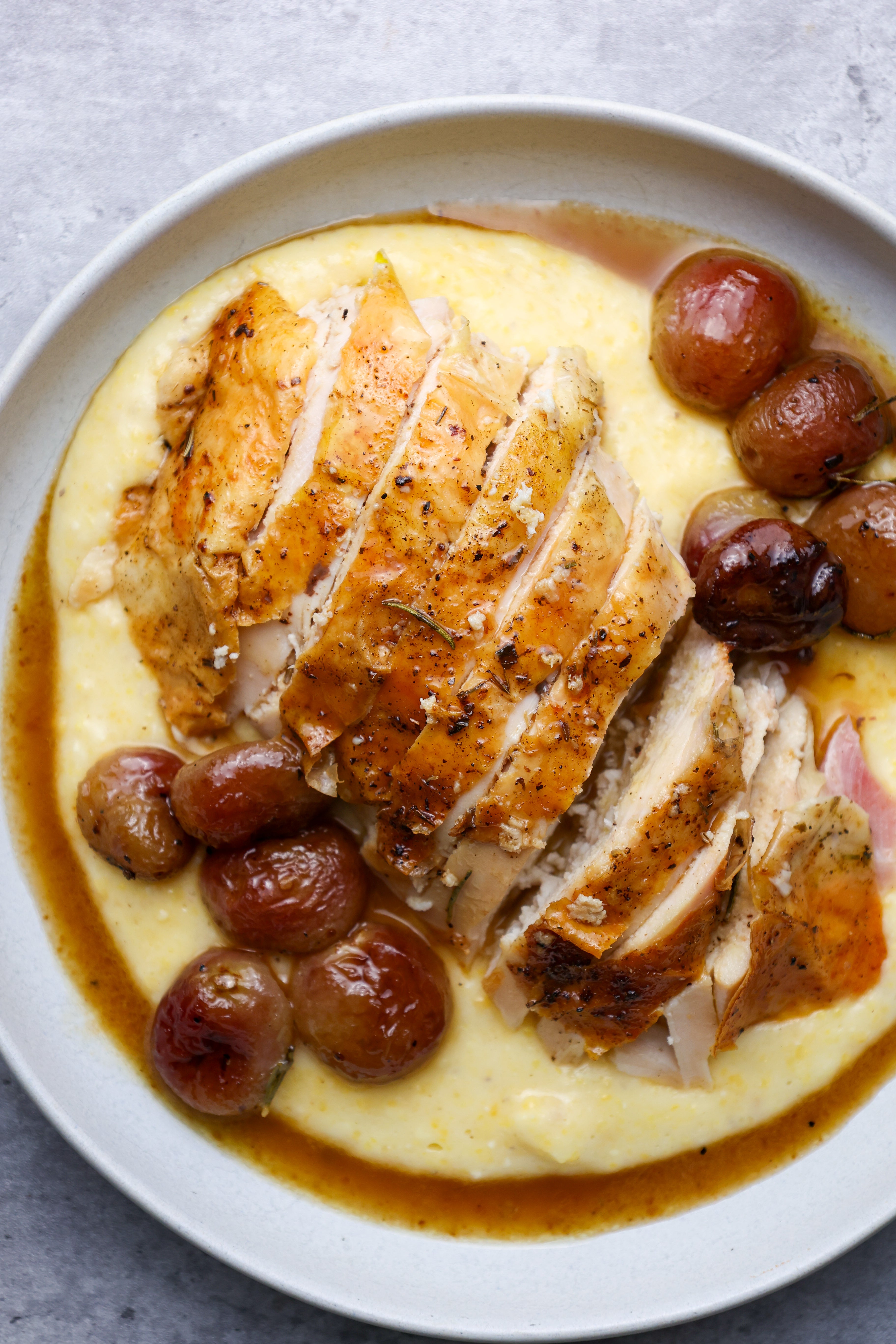 Roasted Chicken With Grapes