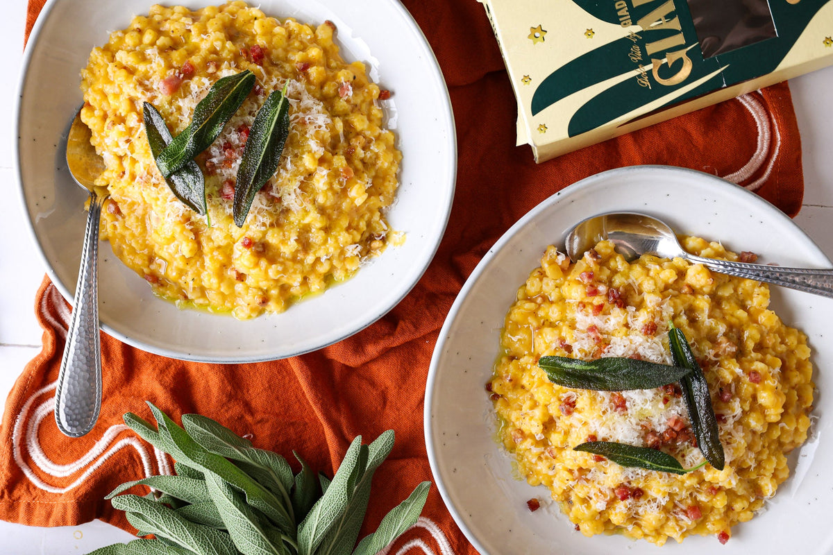 Pumpkin Carbonara Pastina