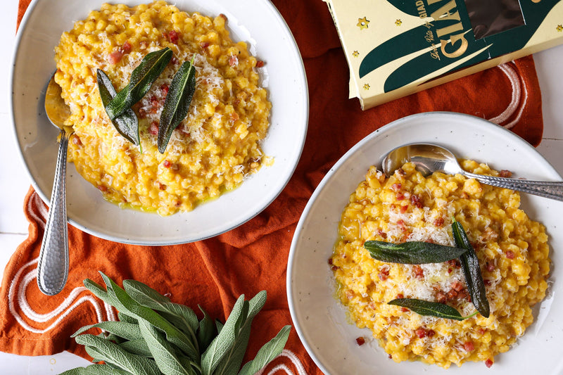 Pumpkin Carbonara Pastina