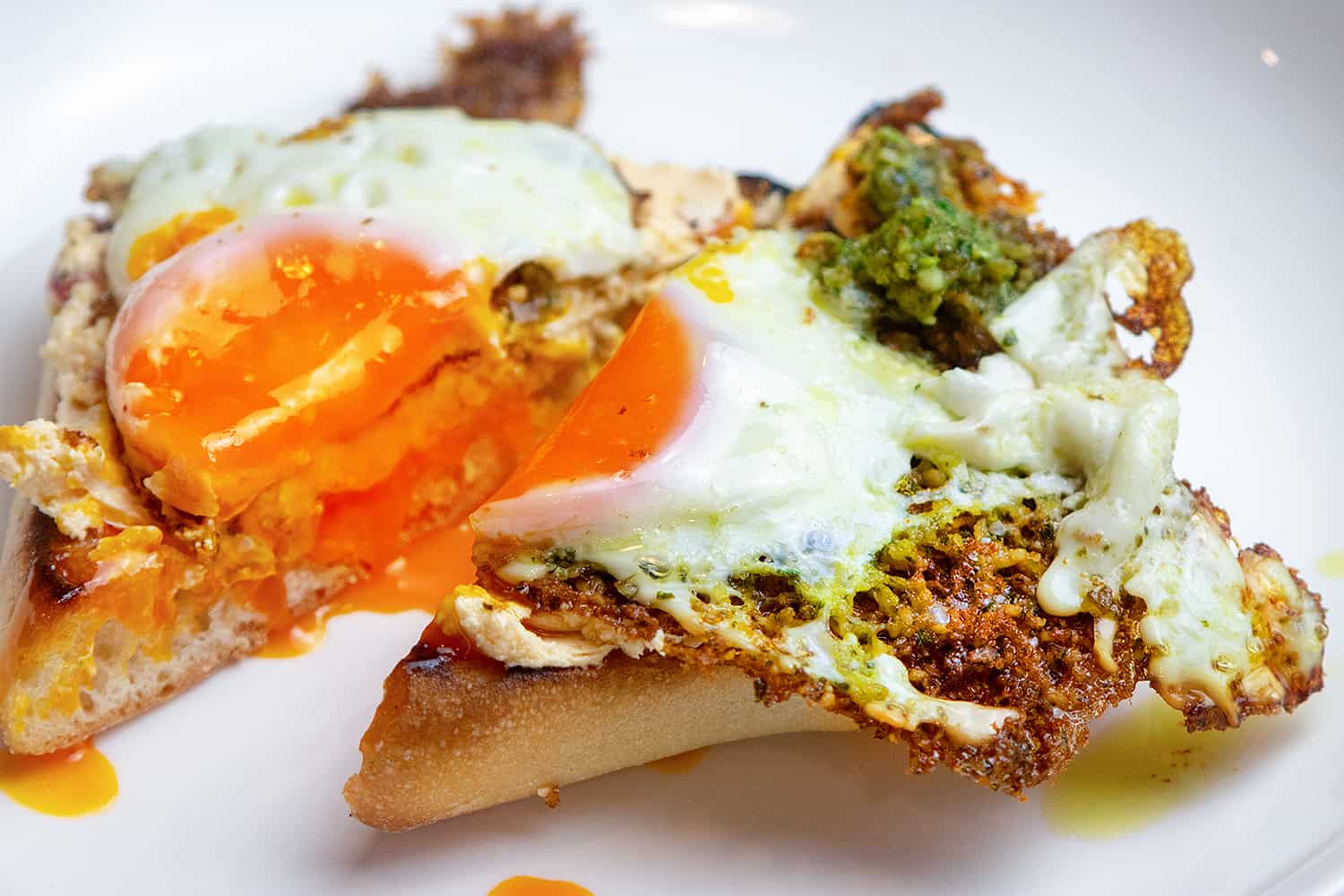 Pesto-Fried Egg Toast, Credit: Elizabeth Newman