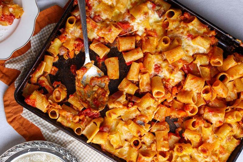 Roasted Veggie And Beans Baked Pasta