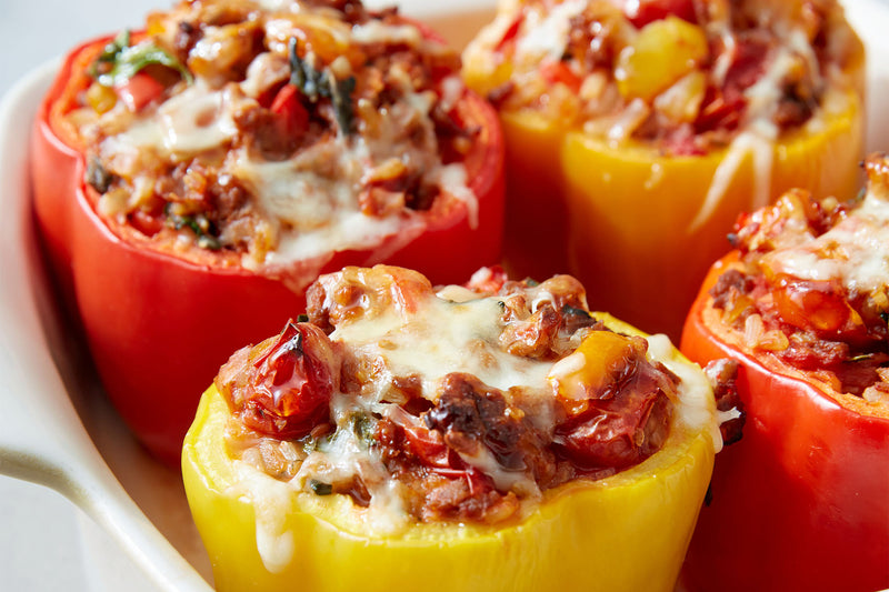 Brown Rice Stuffed Bell Peppers