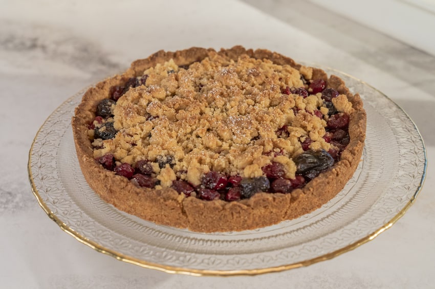 Cherry and Cranberry Cobbler