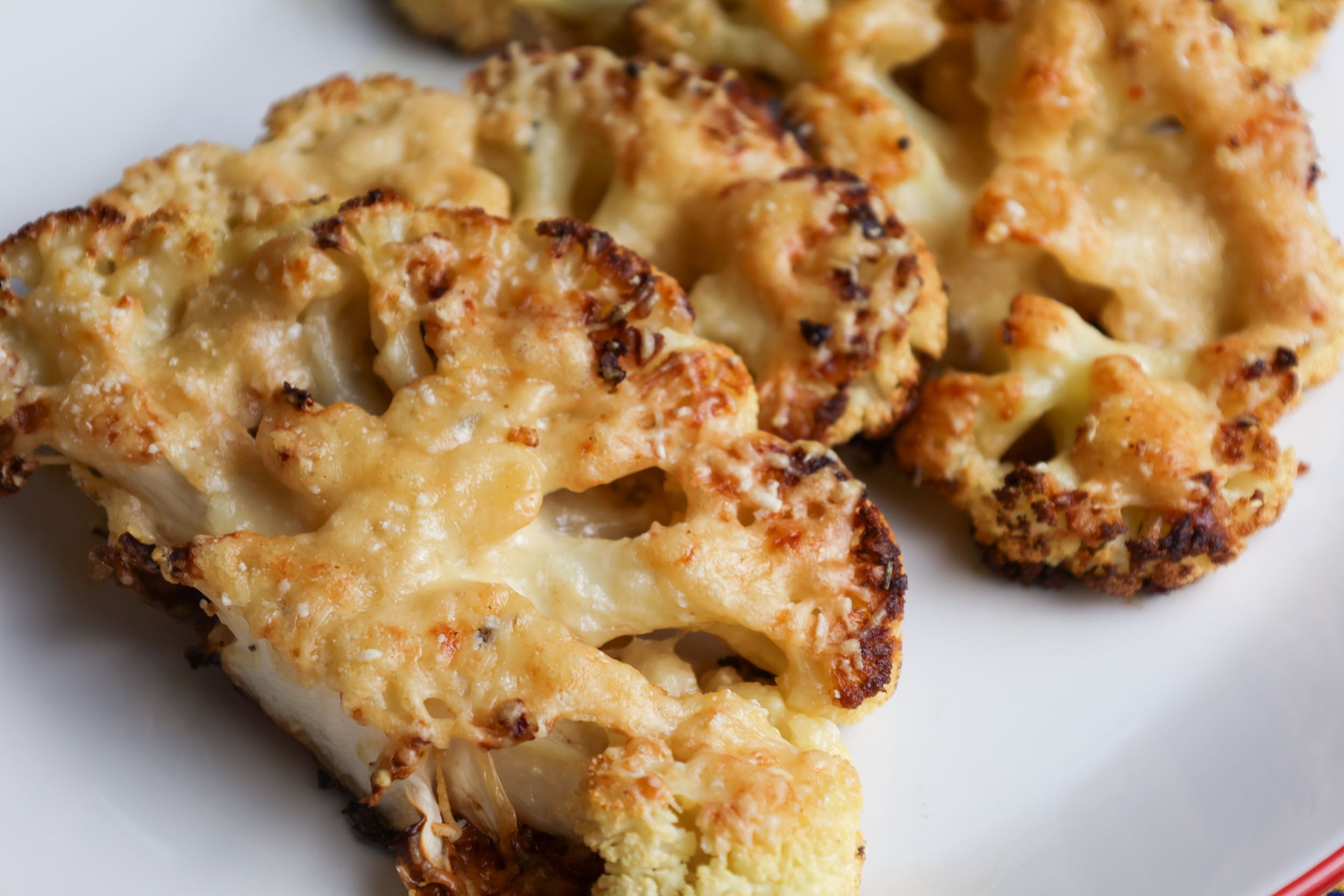 Crispy Parmigiano Reggiano Roasted Cauliflower Steaks