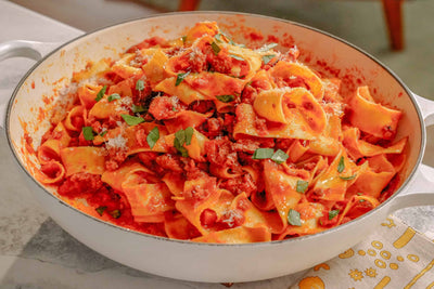 Pappardelle with Sausage Ragu, Credit: Food Network