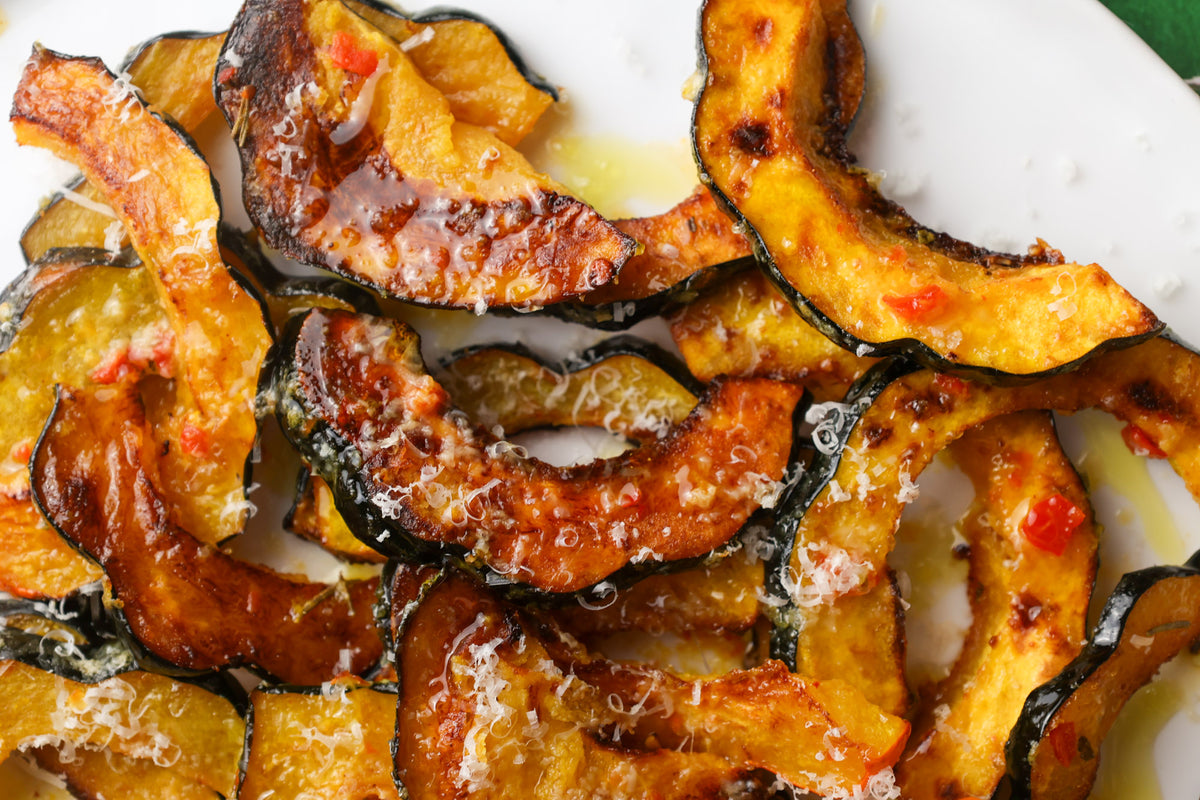 Spicy Glazed Roasted Acorn Squash
