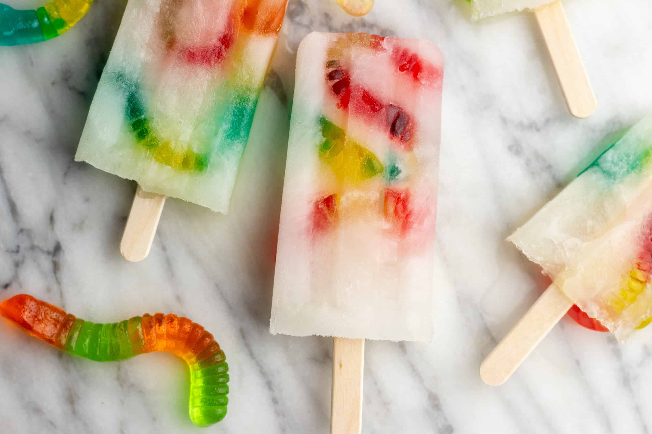 Gummy Worm Popsicles, Credit: Elizabeth Newman