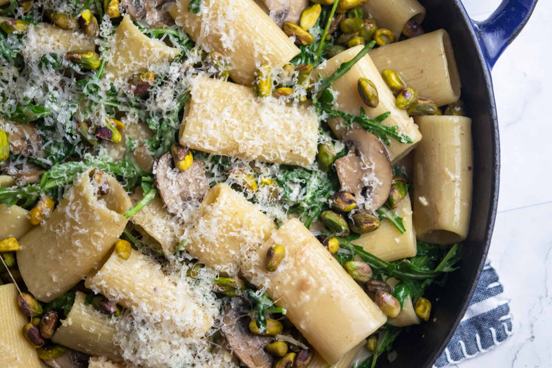 Paccheri Pasta with Marsala Mushrooms, Credit: Elizabeth Newman