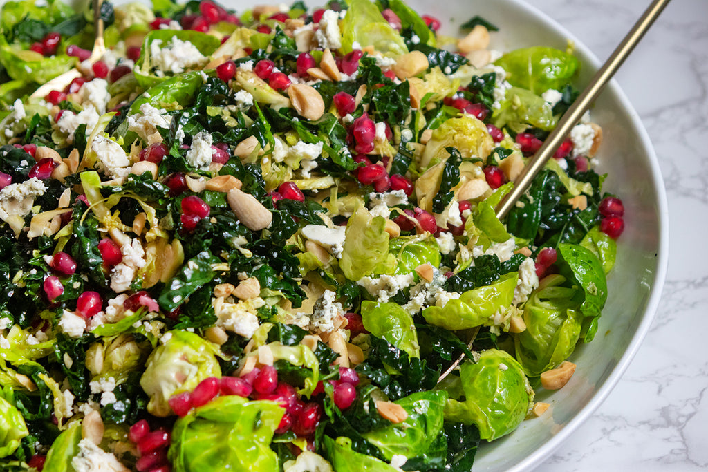 Brussels Sprouts, Kale And Pomegranate Salad Giadzy