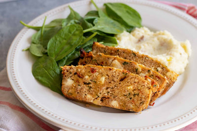 Turkey Meatloaf with Feta and Sun-Dried Tomatoes, Credit: Elizabeth Newman
