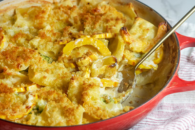 Baked Penne with Squash and Goat Cheese, Credit: Food Network