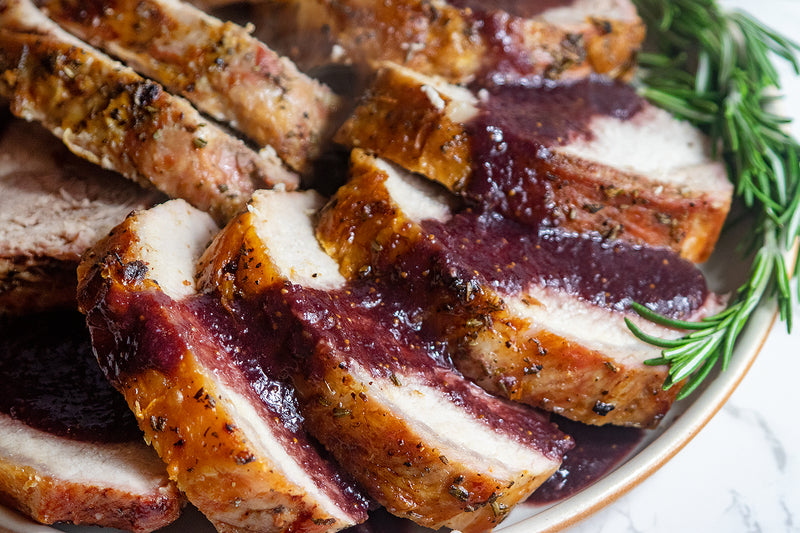 Roasted Pork Loin With Fig Port Sauce