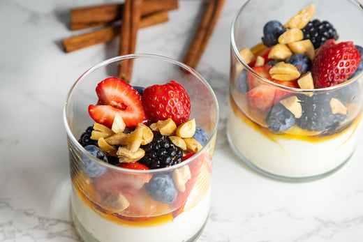 Whipped Cream And Berries With Spiced Maple Syrup