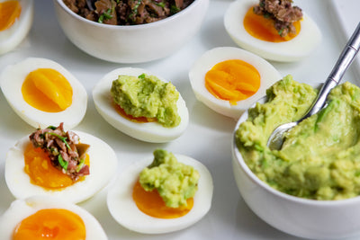 Tapenade And Avocado Egg Bites, Credit: Elizabeth Newman