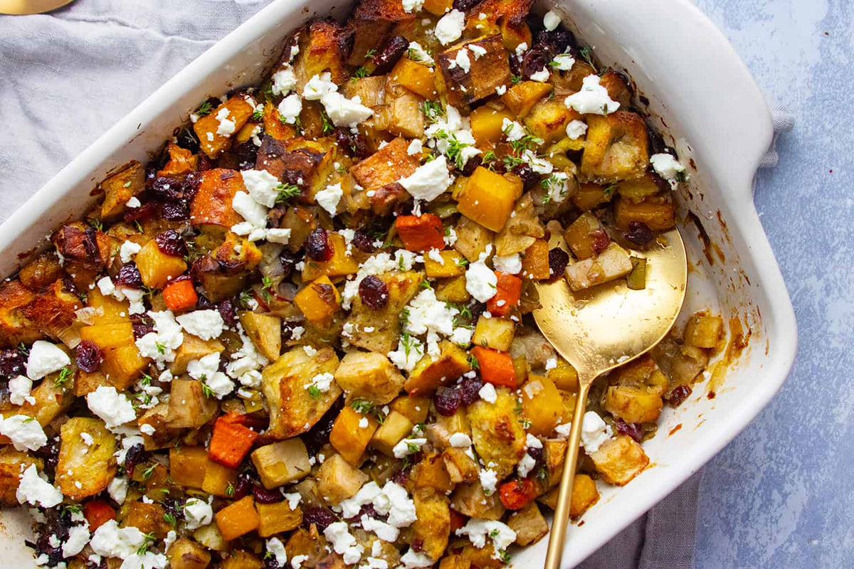 Giada's Root Vegetable Stuffing, Credit: Elizabeth Newman