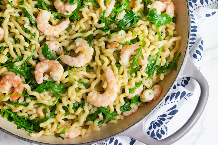 Shrimp Pasta With Lemon Oil, Credit: Elizabeth Newman