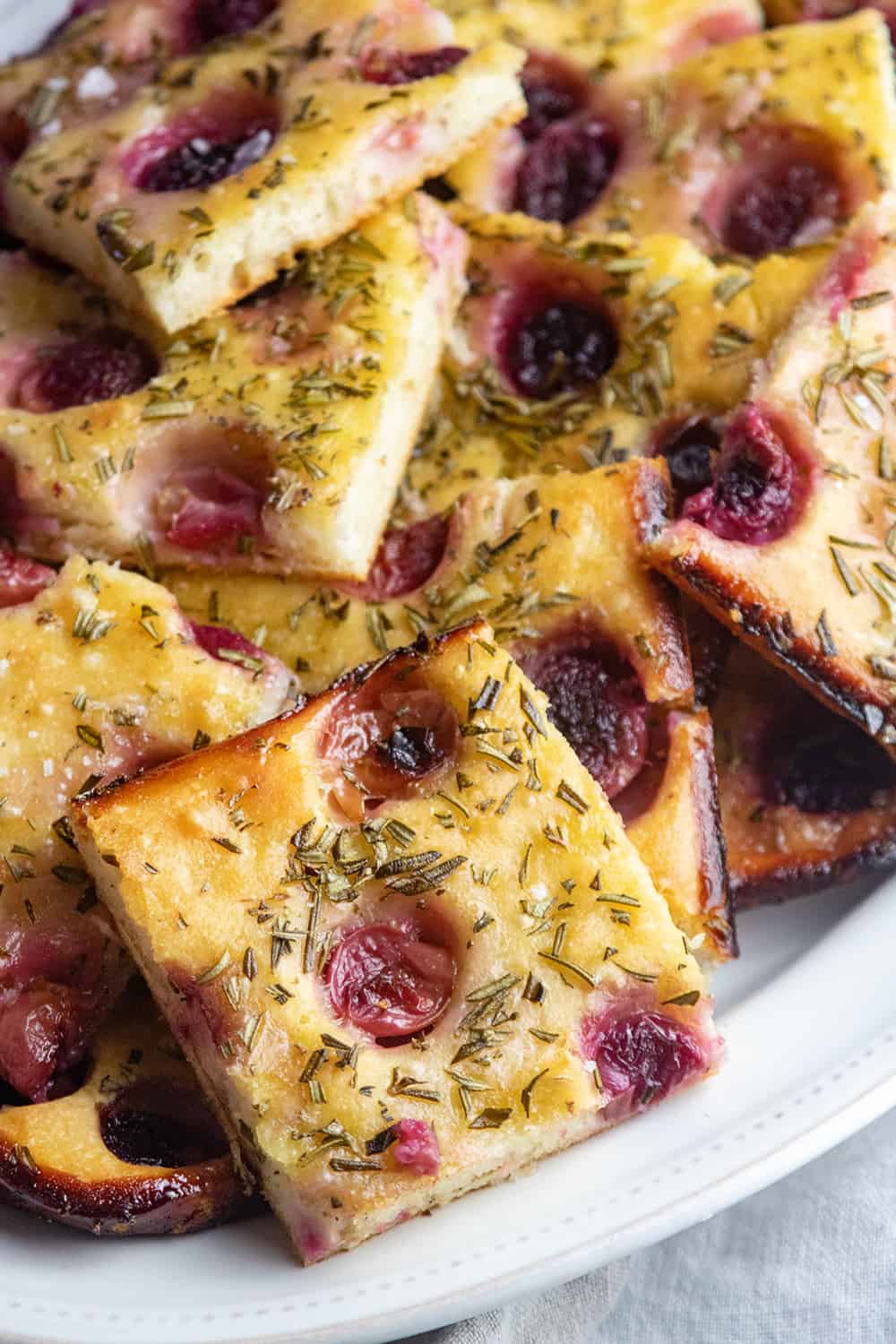 Grape And Rosemary Focaccia, Credit: Elizabeth Newman