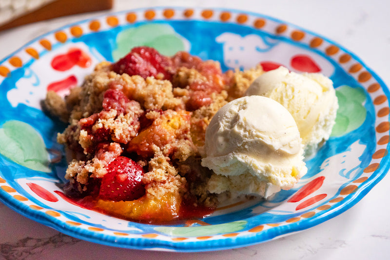 Gluten Free Strawberry Peach Crumble