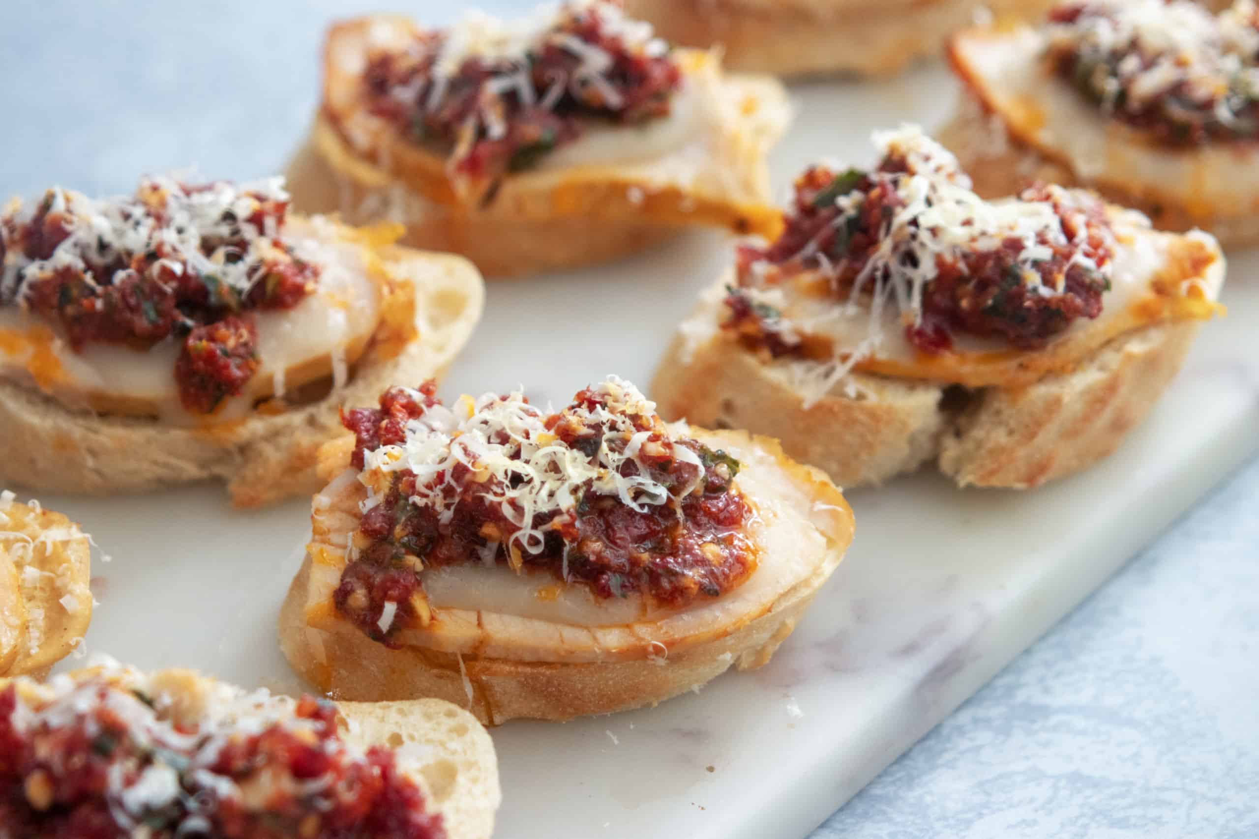 Italian Hot Brown Crostini, Credit: Elizabeth Newman