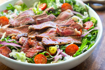 Steak Salad With Gorgonzola And Arugula, Credit: Elizabeth Newman