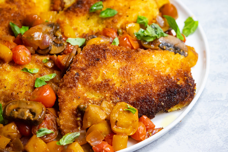 Cacciatore-Style Chicken Milanese