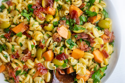 Grilled Melon and Prosciutto Pasta Salad, Credit: Food Network