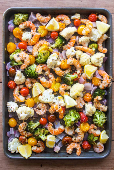 Sheet Pan Parmesan Shrimp and Veggies