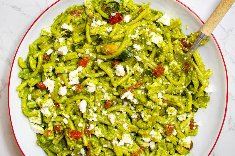 Pesto Pasta Salad, Image Credit: Lizzy Newman