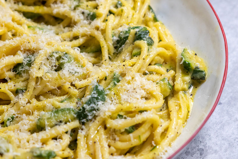 Zucchini Carbonara, Image Credit: Lizzy Newman