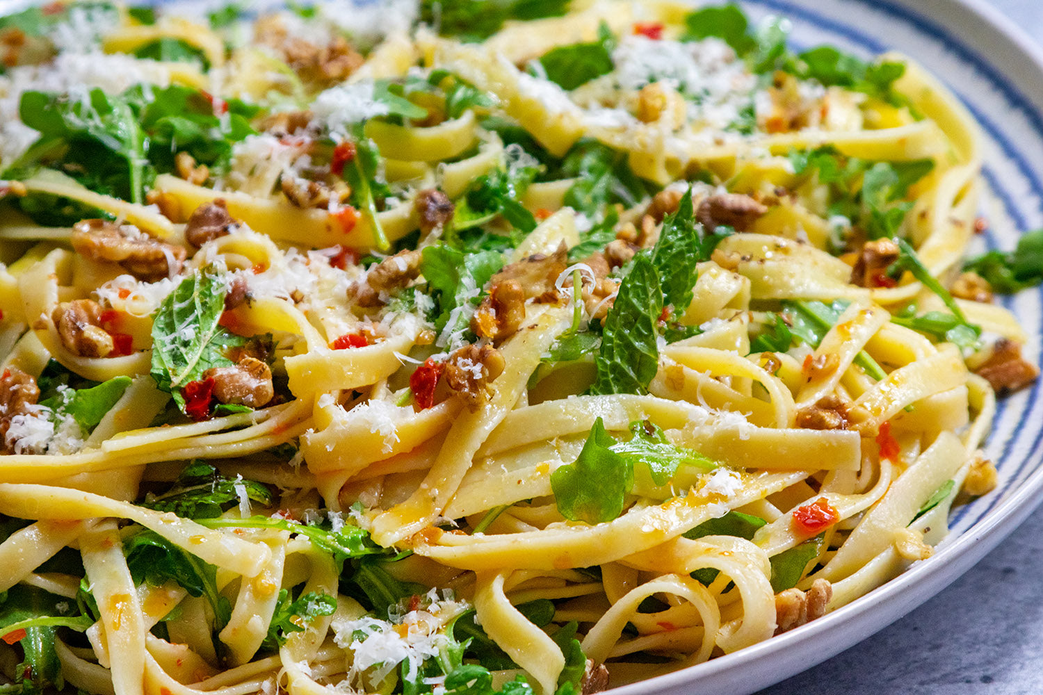 Anchovy Pasta With Walnuts, image credit: Lizzy Newman