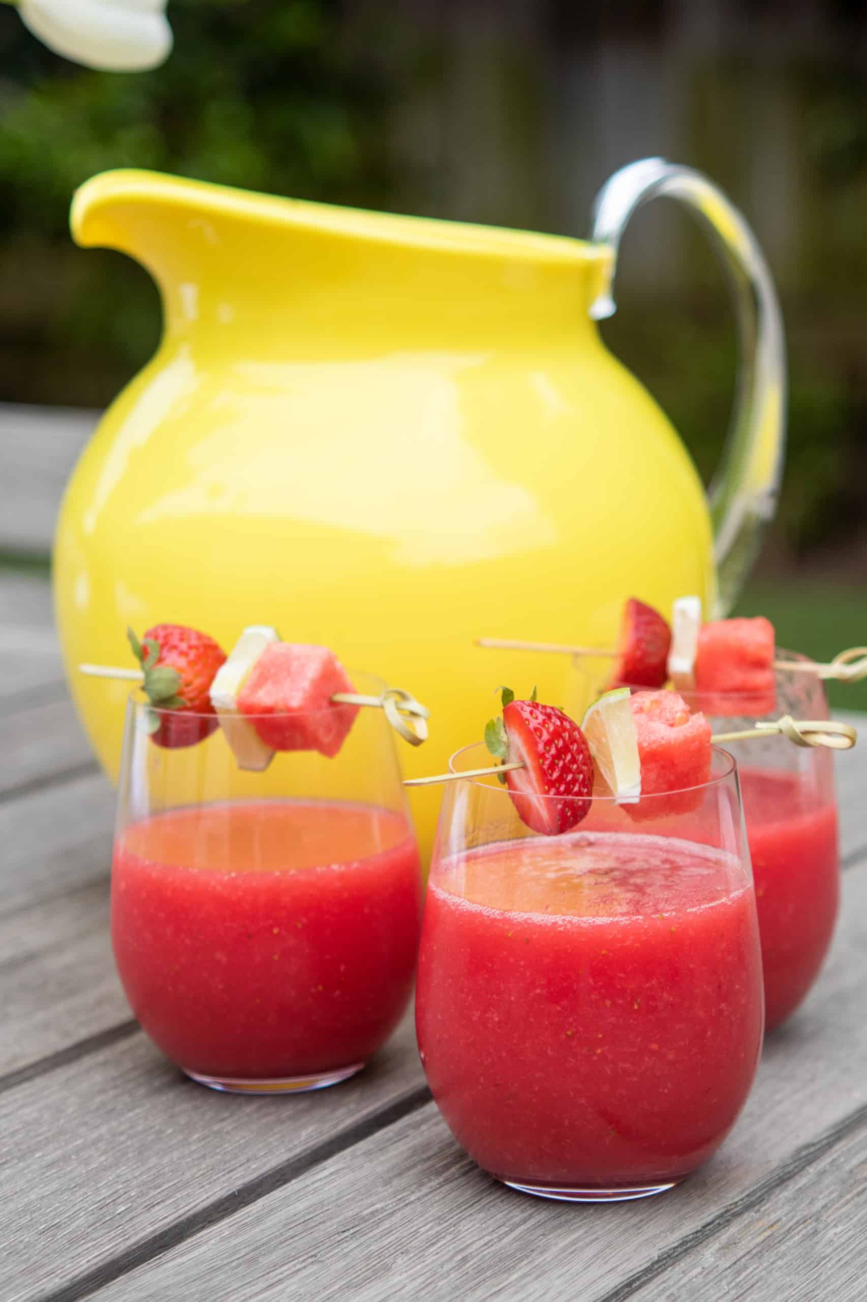 Watermelon, Strawberry and Tequila Agua Fresca