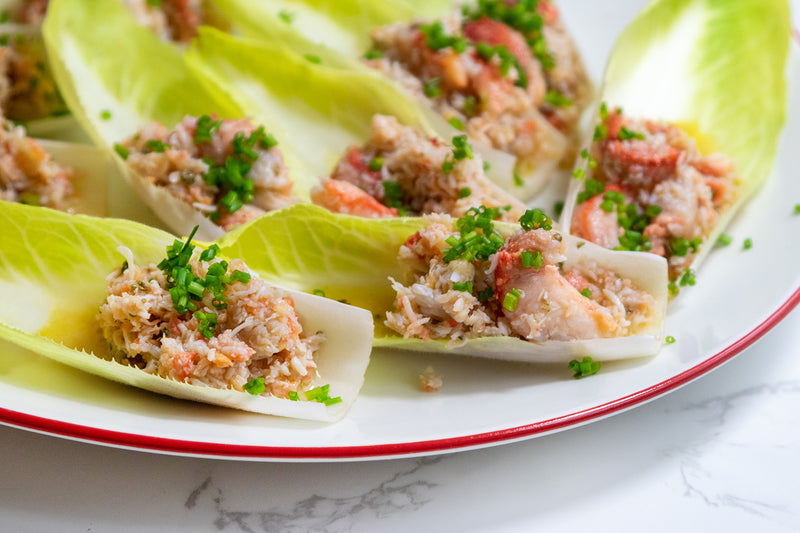 Crab Salad In Endive Leaves, image credit: Elizabeth Newman