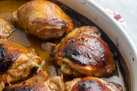 Honey Dijon Chicken Thighs, Credit: Elizabeth Newman