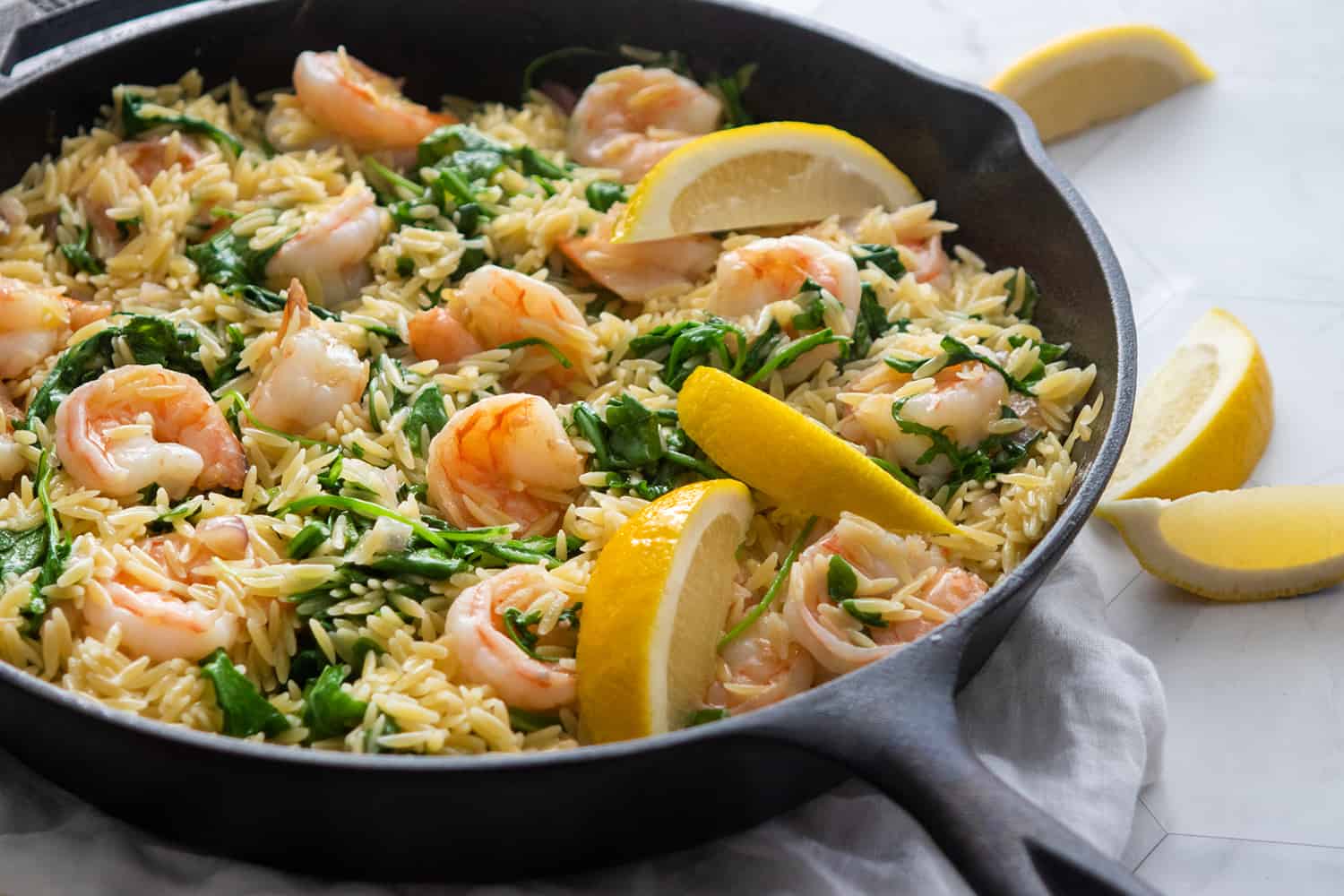 Giada's Lemony Shrimp Scampi With Orzo, Credit: Elizabeth Newman