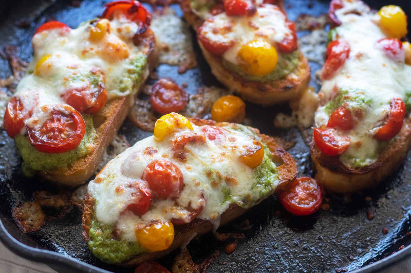 Pesto Pizza Toast, Credit: Elizabeth Newman