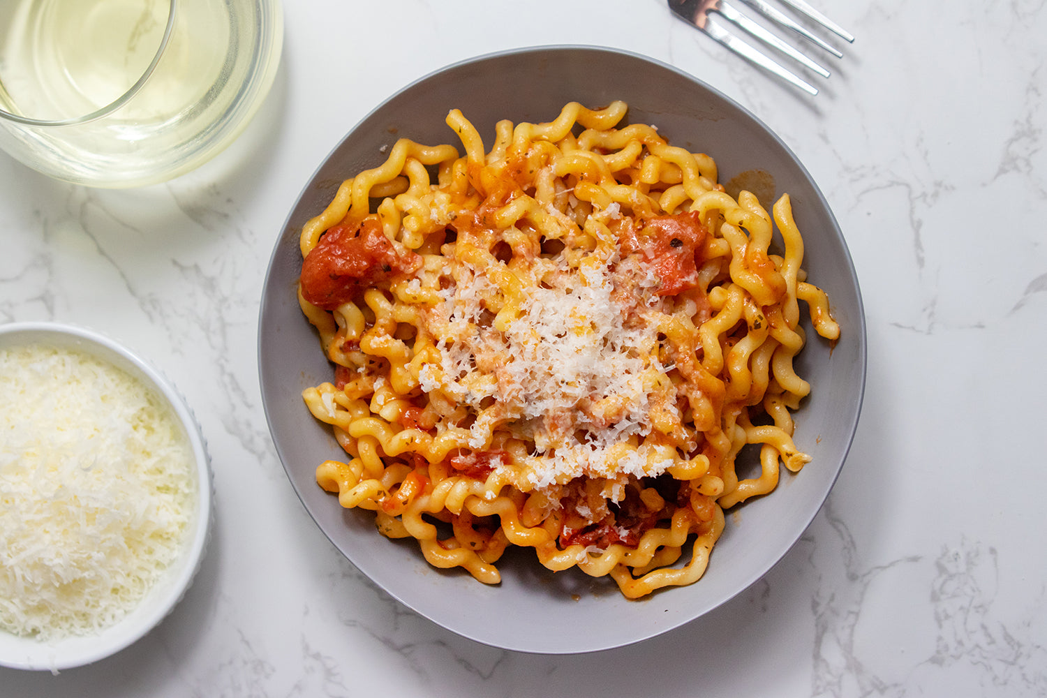 Spicy Pomodoro With Fusilli Lunghi