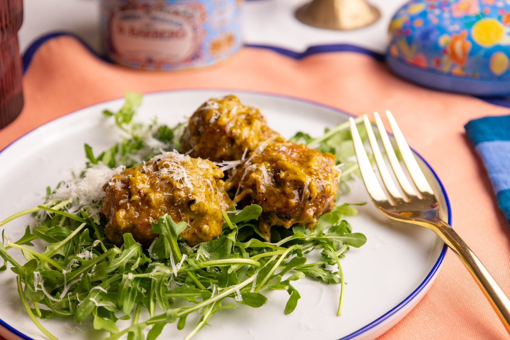 Lamb Meatballs in Pistachio Pesto