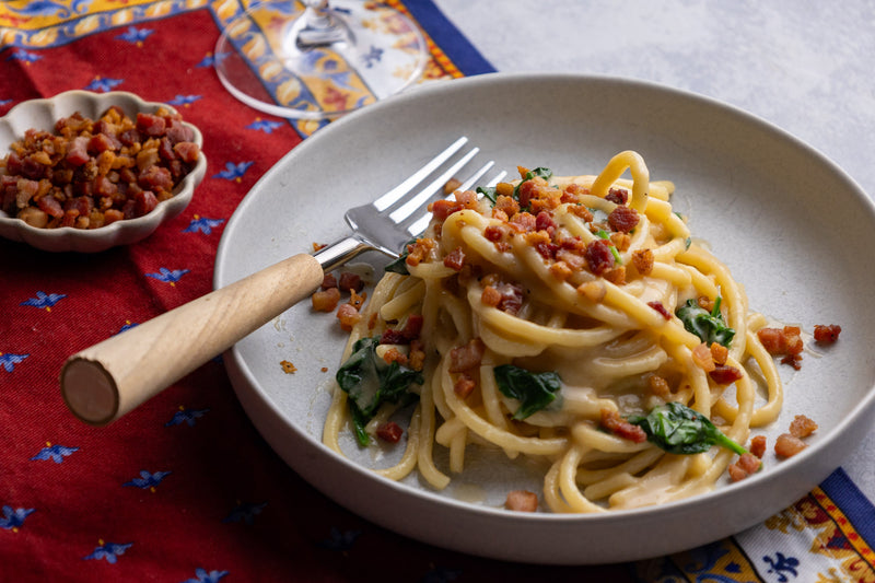 Miso and Pancetta Pasta